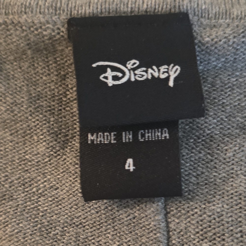 Disney Ariel Gray Layered Long Sleeve Mermaidcore Cozy Whimsical Shirt Size 4 - Picture 3 of 4